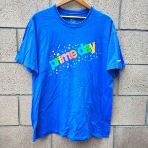 Amazon Fulfillment Employee Prime Day I Delivered Work T-shirt Size XL Blue